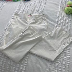 White Lilly Pulitzer Stretch Crop Pants
